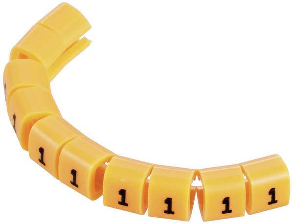 TRU COMPONENTS TC-MB1/1203 Kennzeichnungsclip Aufdruck 1 Außendurchmesser-Bereich 3 bis 3.60 mm