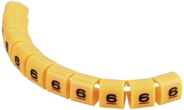 TRU COMPONENTS TC-MB1/6203 Kennzeichnungsclip Aufdruck 6 Außendurchmesser-Bereich 3 bis 3.60 mm