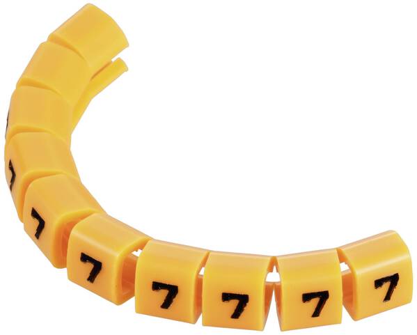 TRU COMPONENTS TC-MB1/7203 Kennzeichnungsclip Aufdruck 7 Außendurchmesser-Bereich 3 bis 3.60 mm