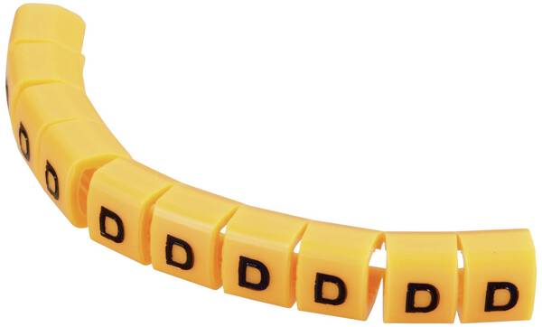 TRU COMPONENTS TC-MB1/D203 Kennzeichnungsclip Aufdruck D Außendurchmesser-Bereich 3 bis 3.60 mm
