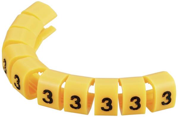 TRU COMPONENTS TC-MB2/3203 Kennzeichnungsclip Aufdruck 3 Außendurchmesser-Bereich 4 bis 5.10 mm