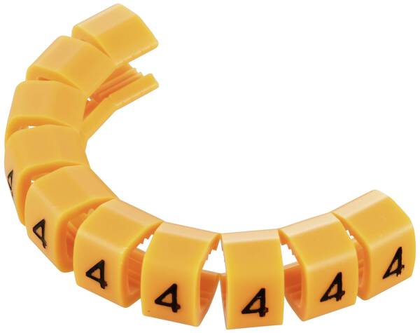 TRU COMPONENTS TC-MB2/4203 Kennzeichnungsclip Aufdruck 4 Außendurchmesser-Bereich 4 bis 5.10 mm