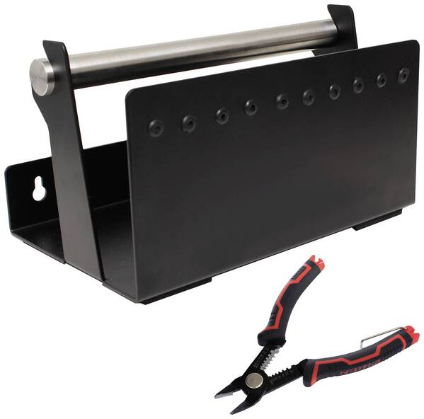 Set Kabelabroller Schwarz 20 x 12 cm mit Schneidezange 23CA259 Quadrios 2 Teile