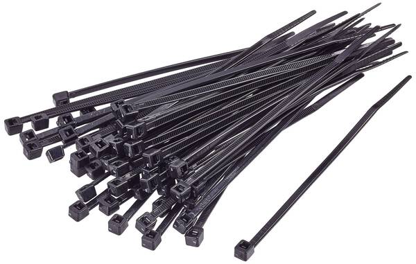 TRU COMPONENTS TC-BT-80-2.5-UVB Kabelbinder 80 mm 2.5 mm Schwarz UV-Witterungsstabil 100 St.