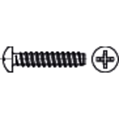 NOBRAND - Linsenkopf-Blechschraube Kreuzschlitz ISO 7049 Stahl F-H galZn 3,9x 13