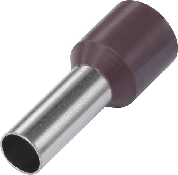 TRU COMPONENTS 1091299 Aderendhülse 1.5 mm² Teilisoliert Schwarz 100 St.