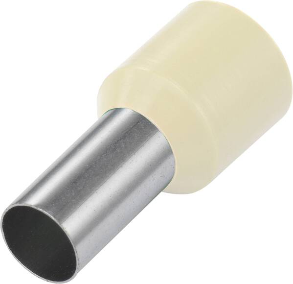 TRU COMPONENTS 1091274 Aderendhülse 10 mm² Teilisoliert Elfenbein 100 St.