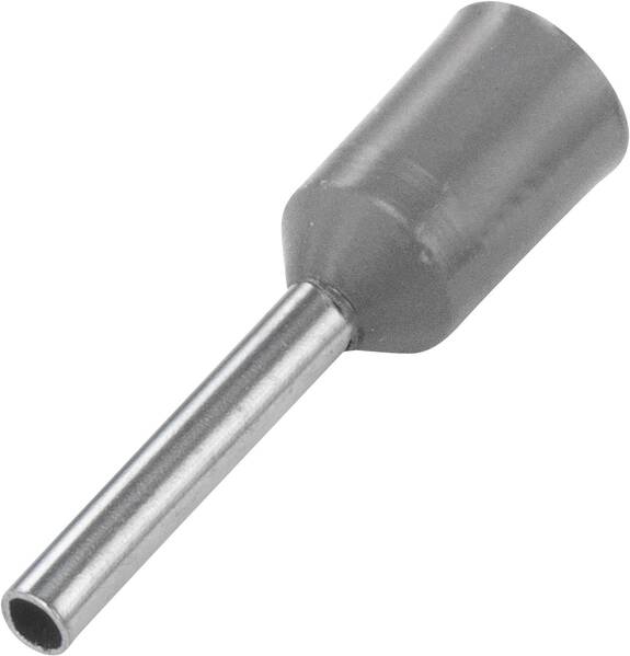 TRU COMPONENTS 1091280 Aderendhülse 0.75 mm² Teilisoliert Grau 100 St.