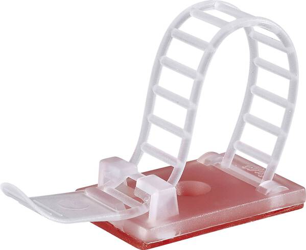 TRU COMPONENTS WCT-85TT Befestigungssockel selbstklebend, schraubbar 1386624 Bündel-Ø-Bereich 22 mm (max) mit Befestigu
