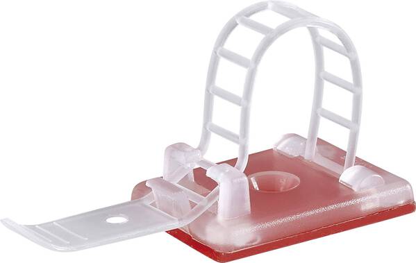 TRU COMPONENTS WCT-64TT Befestigungssockel selbstklebend, schraubbar 1386625 Bündel-Ø-Bereich 16 mm (max) mit Befestigu