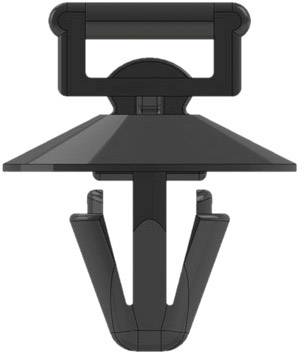 WKK 5744 Kabelbinder 200 mm 4.80 mm Schwarz mit Spreizanker und Teller, Hitzestabilisiert, Witterungsstabil 1 St.