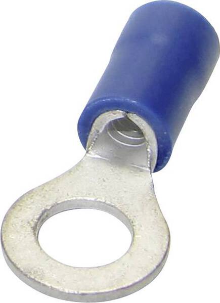 TRU COMPONENTS 1583068 Ringkabelschuh Querschnitt (max.)=2.50 mm² Loch-Ø=6.50 mm Teilisoliert Blau 1 St.