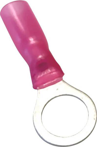 TRU COMPONENTS 1583111 Ringkabelschuh mit Schrumpfschlauch Querschnitt (max.)=1.50 mm² Teilisoliert Rot 1 St.