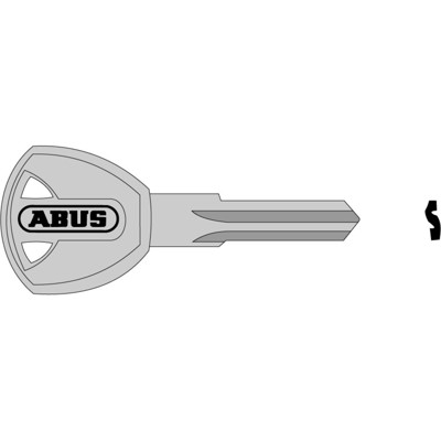 ABUS - Schlüsselrohling, NW52, Messing, schwarz