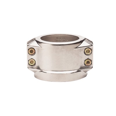 2-teilige Klemmschale inkl. Verschraubung, Aluminium, innen-Ø 32mm, Wand 6mm