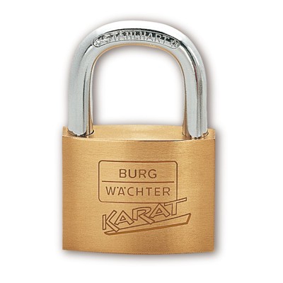 BURG-WÄCHTER - AV-Vorhangschloss, Karat 217 50/6 SB, Messing massiv