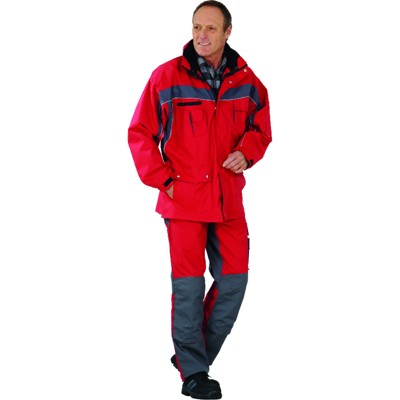 Planam - Allwetterjacke 2577 rot/schiefer, Größe 4XL