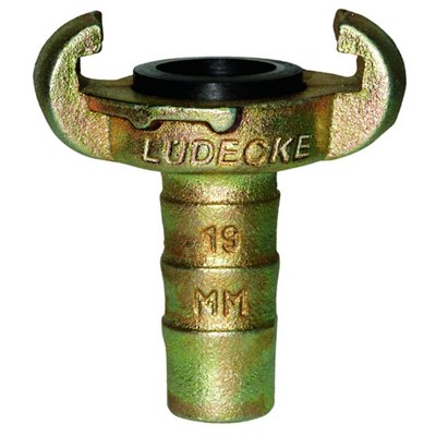 LÜDECKE - Klauenkupplung, Temperguss, max. PN 10 bar, DN 15, 3/4", 19mm, Drehbar: Nein
