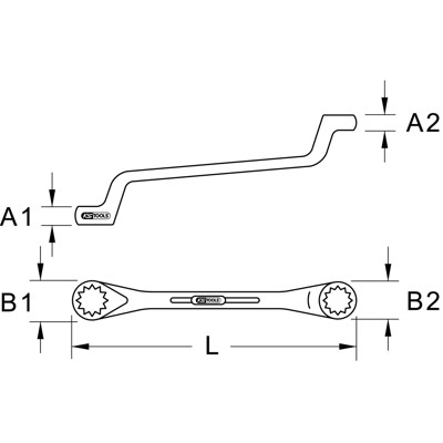 KSTOOLS® - BRONZEplus Doppel-Ringschlüssel gekröpft 10 x 13mm