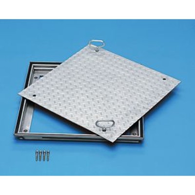 ZARGES - Schachtabdeckung Stahl verzinkt, B 800 x T 600mm, Bauhöhe 62,5mm