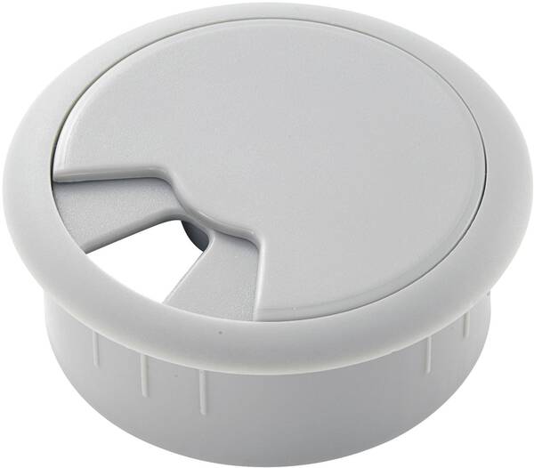 TRU COMPONENTS WP80BK Kabeldurchführung für Arbeitsplatten ABS Grau 1 St.