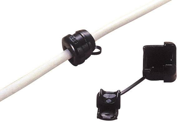 TRU COMPONENTS TC-SRR6P1203 Zugentlastung Klemm-Ø (max.) 8.2 mm Plattenstärke (max.) 1.6 mm Polyamid Schwarz 100 St.