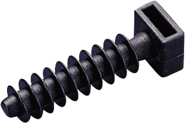 TRU COMPONENTS TC-CHR5203 Kabelhalter 1593020 Bündel-Ø-Bereich 5 mm (max) mit Lamellenfuß Schwarz 1 St.