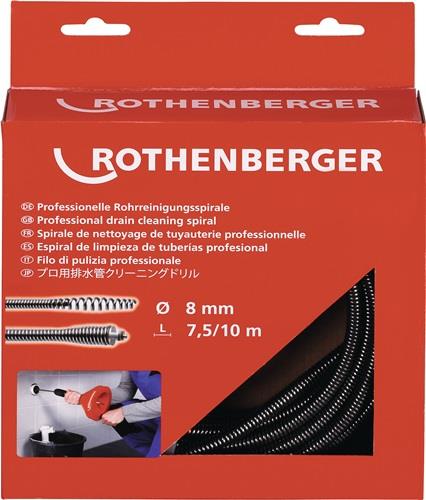 Spiralwerkzeug ROSPIMATIC L.7,5m Spiralen-D.8mm m.Werkzeugkupplung u.Seele