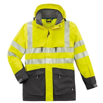 4Protect® - Warn-Wetterschutz-Jacke TAMPA, warngelb/grau, Größe M
