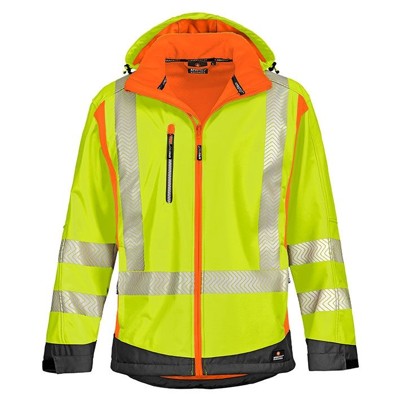 4Protect® - Warnschutz-Softshelljacke HOUSTON, warngelb/warnorange, Größe 3XL