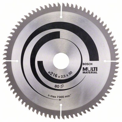 Bosch - HM-Sägeblatt MultiMaterial ø216 x 30mm 80 Z TR-F (2608640447)