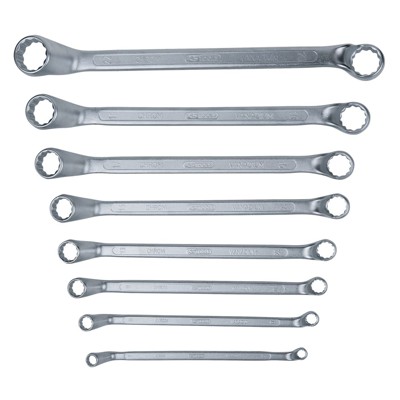 KSTOOLS® - Doppel-Ringschlüssel-Satz, gekröpft, 8-teilig 6-22mm