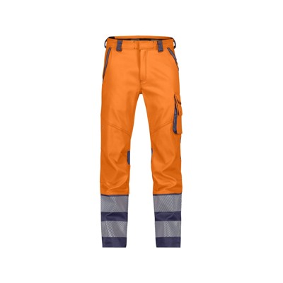 Dassy® - Minnesota Stretch-Warnschutzbundhose, Größe 53, NEONORANGE/DUNKELBLAU