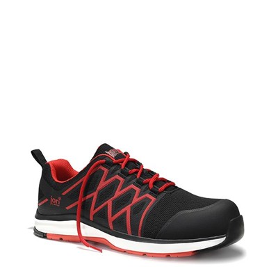 ELTEN - Sicherheitshalbschuh jo_SWIFT black-red Low 12061, ESD S1P, Größe 43