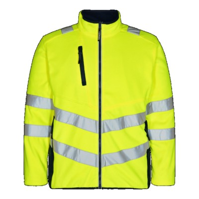 Engel - Safety Fleecejacke 1192-236, Warngelb/Blue Ink, Größe 2XL