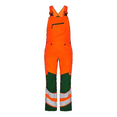 Engel - Safety Latzhose 3544-314, Warnorange/Grün, Größe 64