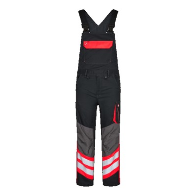 Engel - Cargo Latzhose 3870-217, Schwarz/Rot, Größe 27