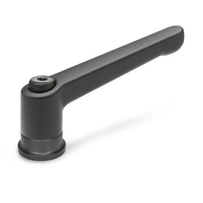 Ganter Norm® - 300.4-92-M10-SW Verstellbare Klemmhebel mit Spannkraftverstärkung, Buchse Stahl