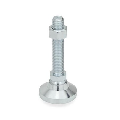 Ganter Norm® - 343.2-60-M24-138-OS Gelenkfüße mit Verstellspindel, Stahl