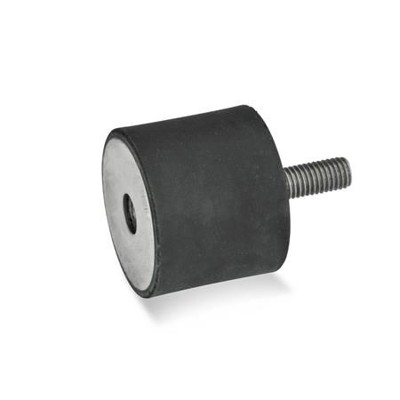 Ganter Norm® - 451-25-15-M6-ES-55 Gummipuffer, Edelstahl