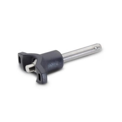 Ganter Norm® - 113.7-25-90 Edelstahl-Kugelsperrbolzen mit T-Griff, Bolzen Werkstoff 1.4305