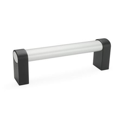 Ganter Norm® - 334-36-400-EL Ovalrohrgriffe, Aluminium / Zink-Druckguss