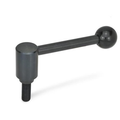 Ganter Norm® - 212.3-24-M10-50-D Verstellbare Spannhebel, Schraube, Stahl