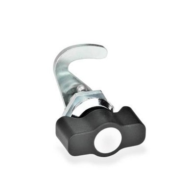 Ganter Norm® - 115.8-KG-18-H1-CR-1 Hakenverriegelungen, Betätigung mit Bedienelementen
