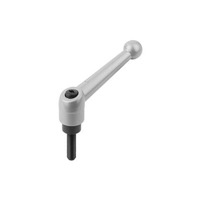 KIPP - KLEMMHEBEL GR.5 M16X30 ZINK, SILBER-METALLIC, KOMP:STAHL