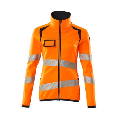 MASCOT® - Fleecepullover mit Reißverschluss - ACCELERATE SAFE - hi-vis Orange/Schwarzblau, Gr. 5XL