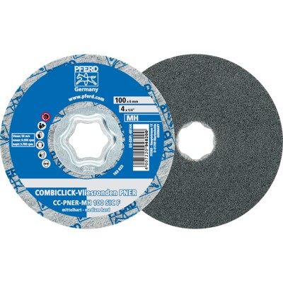 PFERD - COMBICLICK verpresste Vliesronde CC PNER Ø 100mm Mittehart SIC Fein für Finish
