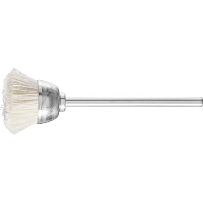 PFERD - Miniatur- Topfbürste TBU Ø18 mm Schaft-Ø2,34 mm weißes Ziegenhaar