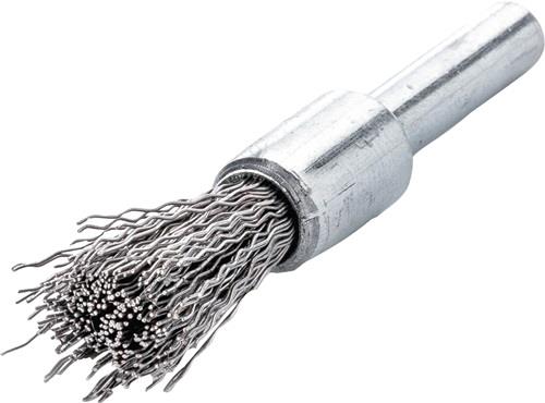 LESSMANN Pinselbürste D.12mm Schaft 6mm Drahtstärke 0,3mm VA 20000min-¹ LESSMANN