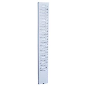 Kartenkasten für 25 Stempelkarten, für 25 Stempelkarten, HxBxT 930 x 115 x 40 mm, grauweiß.